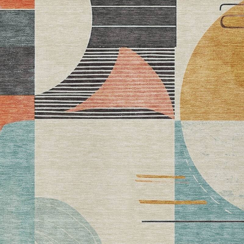 HomeRoots Geometric Modern Rectangle Outdoor Rug