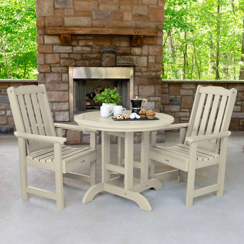 Lehigh 3-Piece Outdoor Dining Set - 36" Round Table, Dining-height