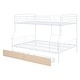 preview thumbnail 31 of 60, Full XL Over Queen Metal Bunk Bed Frame, Can be Split into 2 Beds, Streamlined Iron Crafted Frame