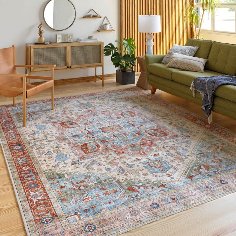 Livabliss Iris Traditional Area Rug - 7'6" x 9'6" - Beige