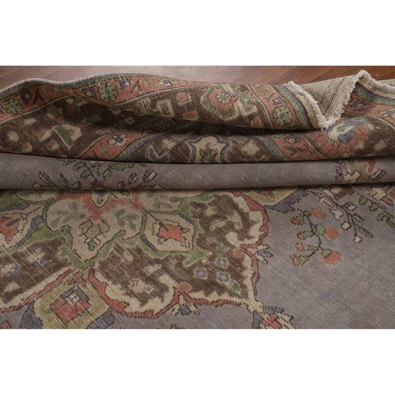 Gray Tabriz Persian Area Rug Hand-Knotted Wool Carpet - 8'3"x 11'1"