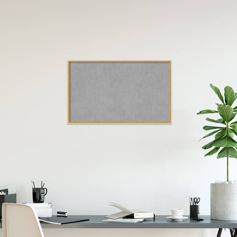 Amanti Art Paige White Gold Framed Magnetic Board
