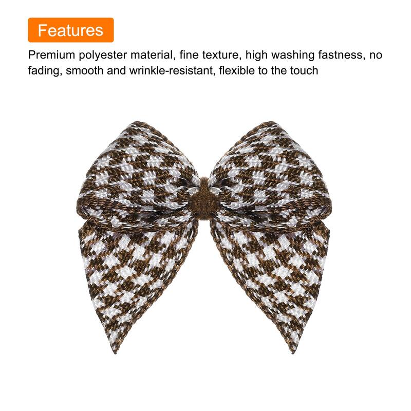 100Pcs Mini Gingham Ribbon Bow 1" Checkered Fabric Ribbon Bows