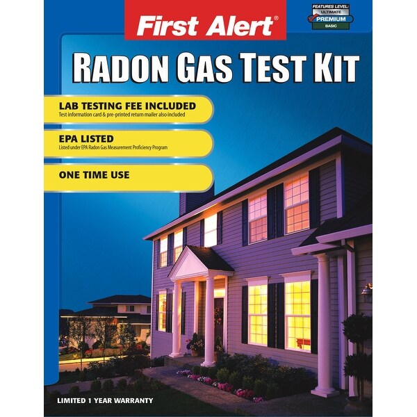 First Alert RD1 DIY Home Radon Test Kit with All Test Materials