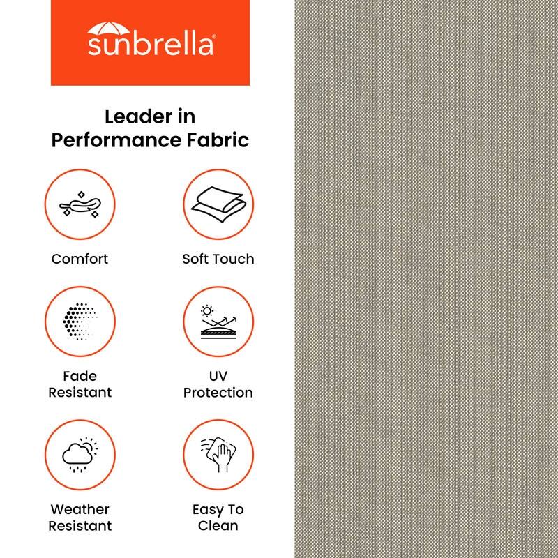 Sunbrella Outdoor Deep Seating Cushion - 25" W x 25.5" D x 5" H