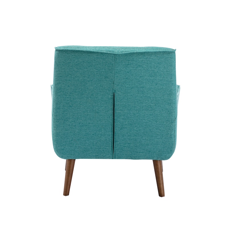 Porthos Home Pola Accent Chair, Tufted Fabric Upholstery, Wooden Legs