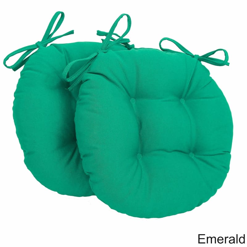 16-inch Round Indoor Twill Chair Cushions (Set of 2 or 4) - 16 x 16