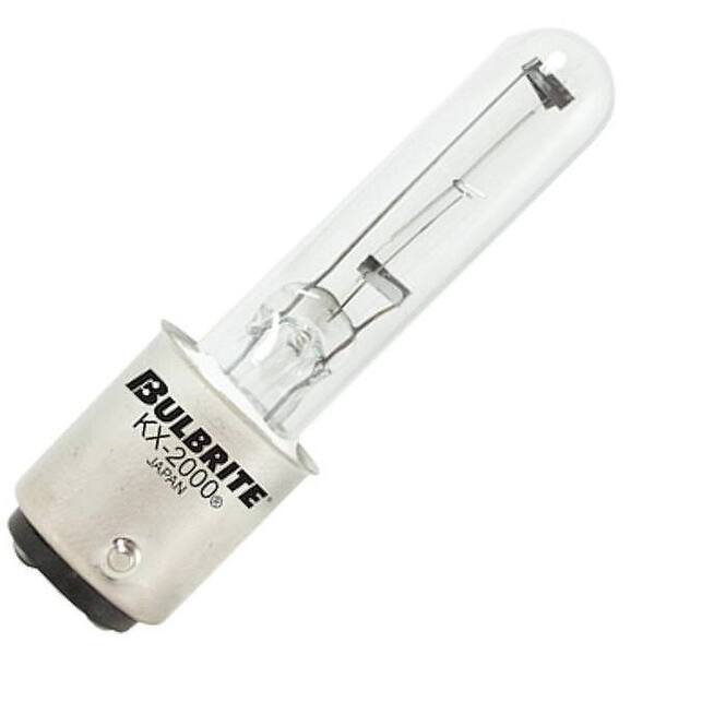 Bulbrite KX2000 Pack of (2) Dimmable Clear T3 Xenon Light Bulbs with Double-Contact Bayonet (BA15D) Base, 2700K Warm White Light