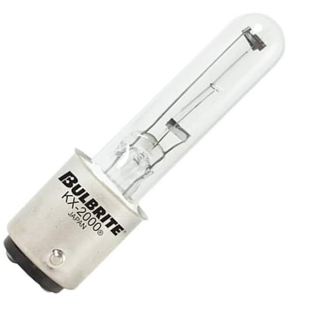Bulbrite KX2000 Pack of (2) Dimmable Clear T3 Xenon Light Bulbs with Double-Contact Bayonet (BA15D) Base, 2700K Warm White Light