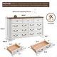 preview thumbnail 54 of 102, Farmhouse Drawers Dresser, Wood Chest of Drawers, Dressers Organizer