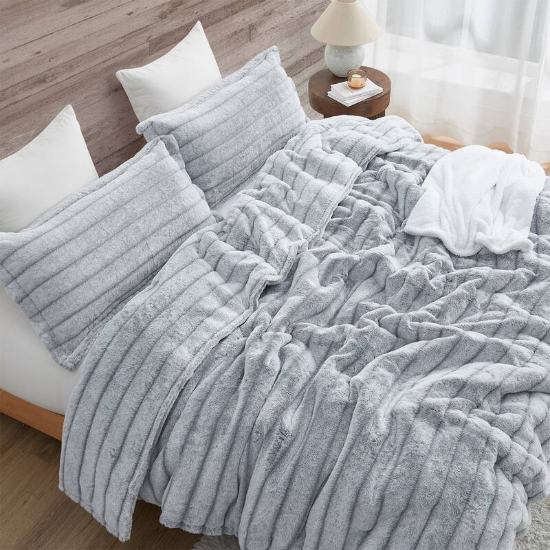 Softer than Soft® - Coma Inducer® Oversized Comforter Set - Frosted Gray Stripe