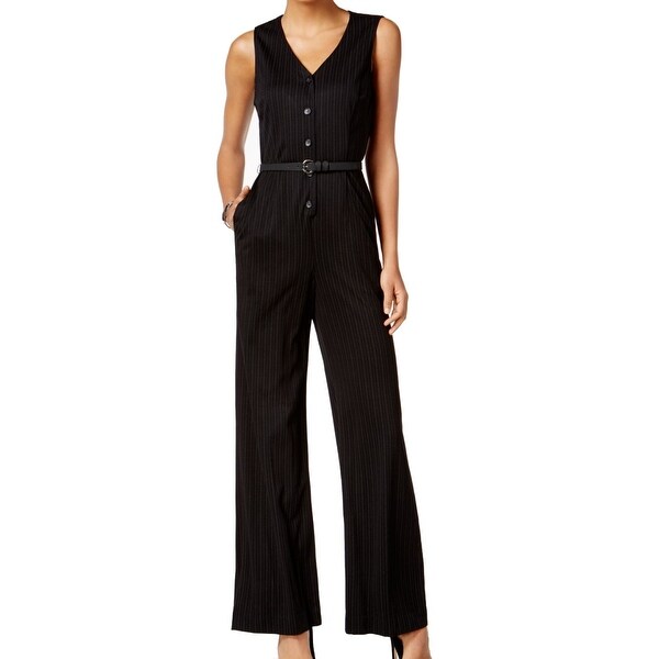 womens pinstripe jumpsuit