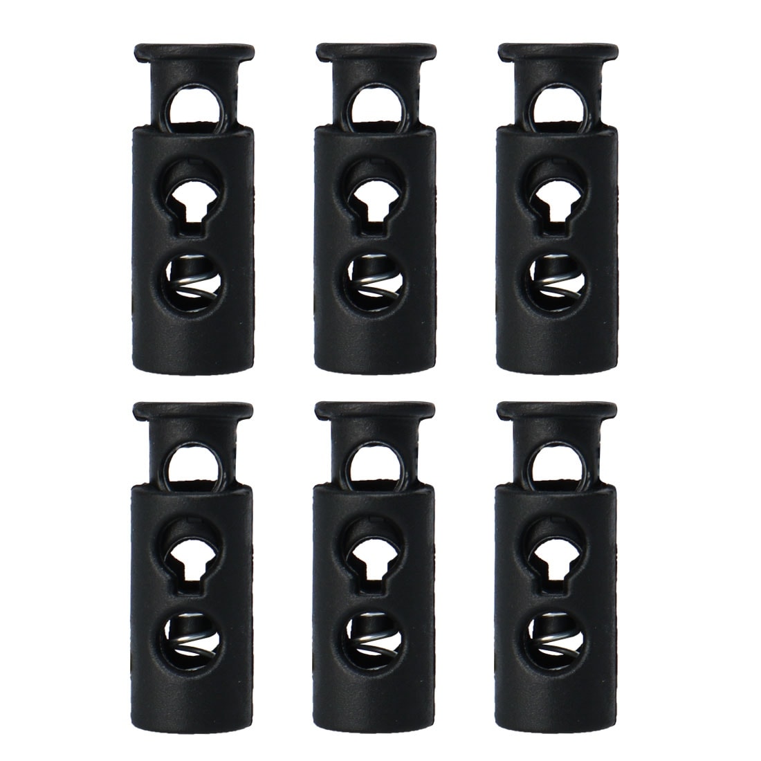 10 Pcs/Pack Cord Lock Toggle Clip Stopper Plastic Black For Bags/Garments