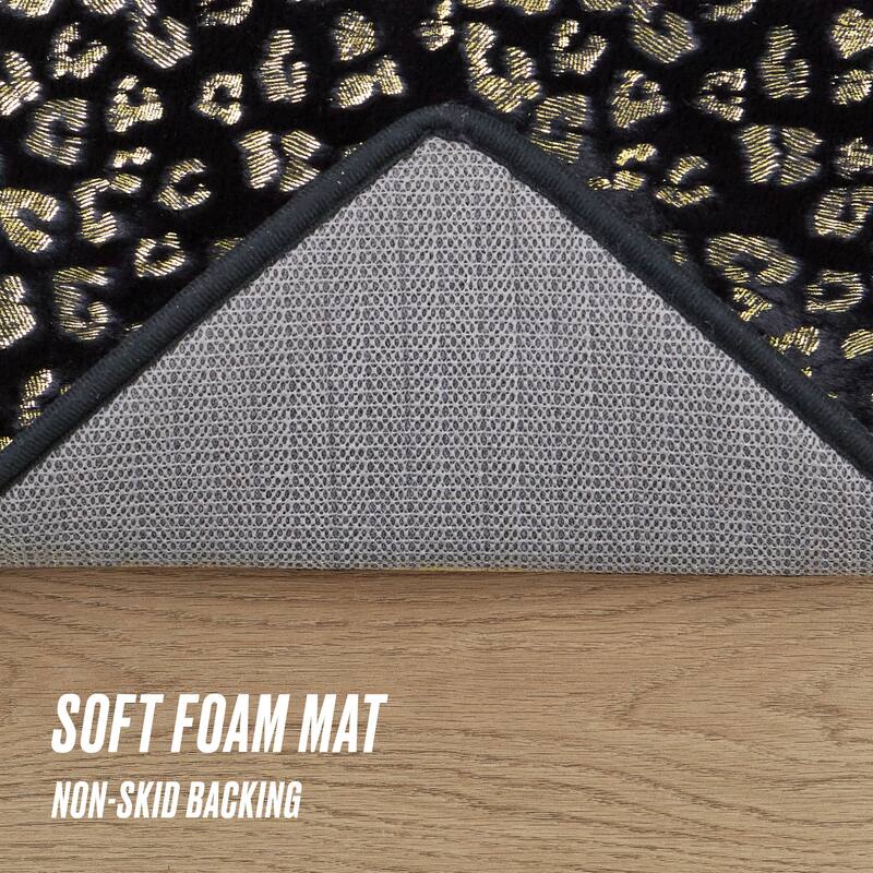 Juicy Couture Metallic Leopard Plush Rugs