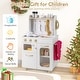 preview thumbnail 6 of 7, White Wooden Kitchen Playset with Sink, Stove, Microwave, Oven, and Accessories for Kids - 21" × 12" × 32" (L x W x H)