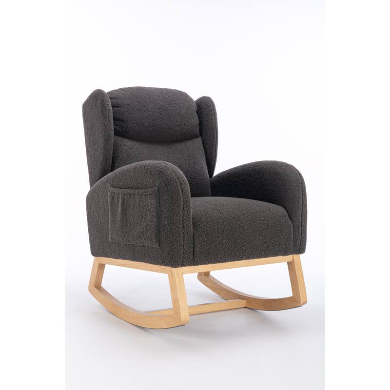 Teddy Rocking Chair with Wood Legs
