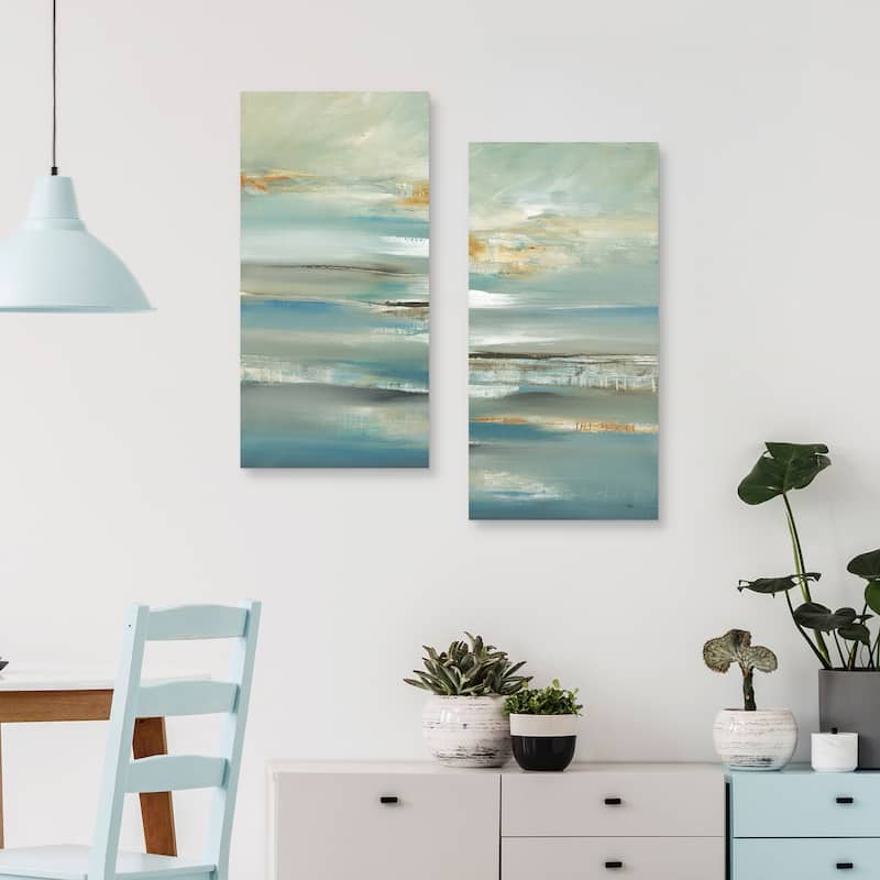 By the Water III Part A, B by Lisa Ridgers Canvas Art Prints