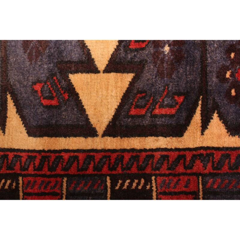 ECARPETGALLERY Hand-knotted Teimani Dark Navy Wool Rug - 2'10 x 3'9