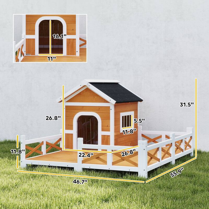Dog Shelter,Outdoor Wooden Dog House