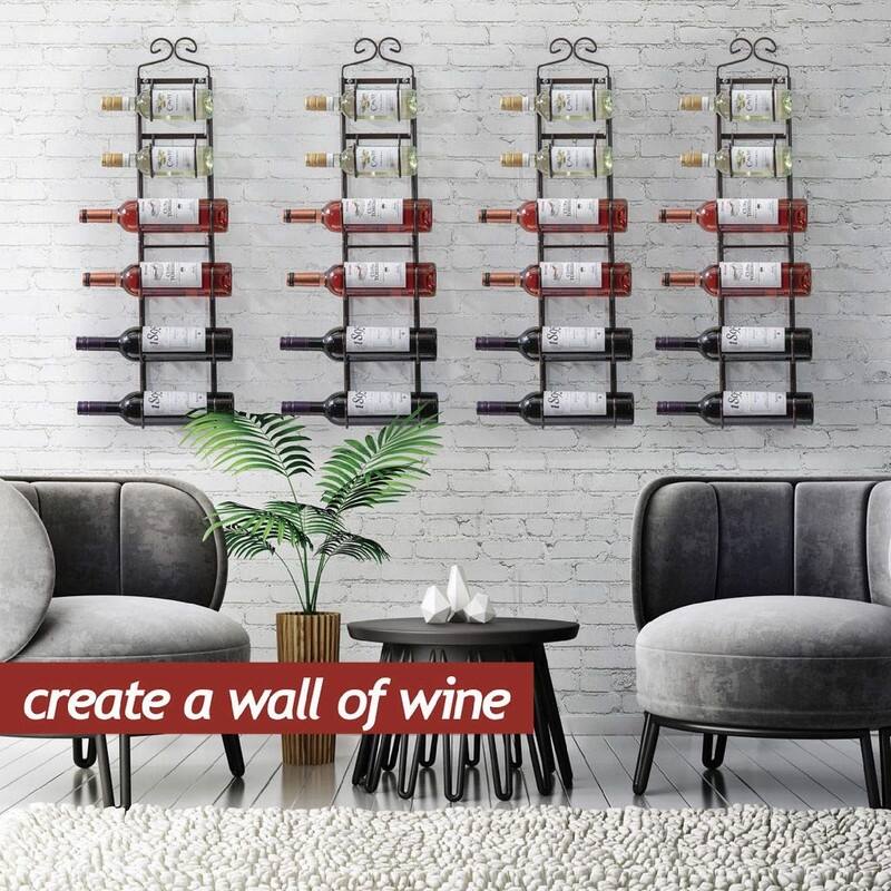 Towel Rack and Wine Rack - 17.91 x 7.64 x 5.71 inches