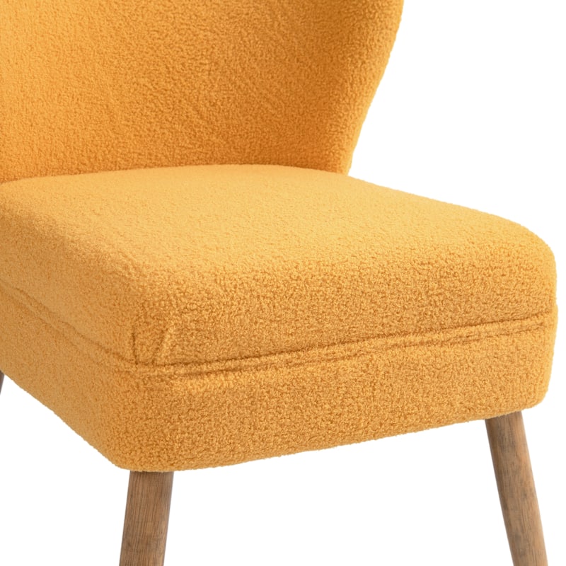Linen Armless Accent Chair Slipper Chair