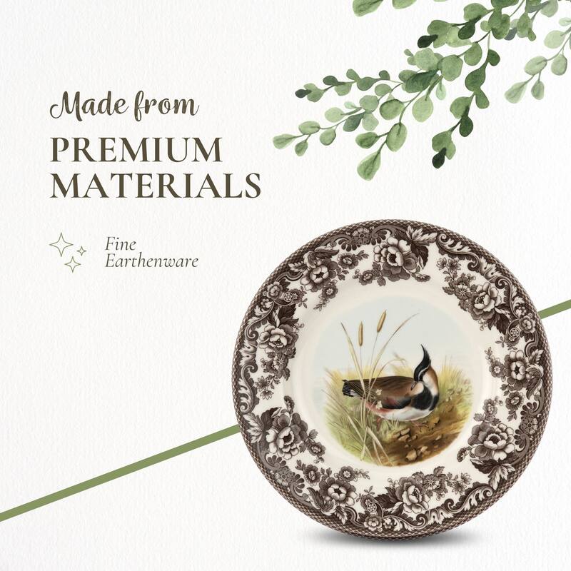 Spode Woodland Dinner Plate Birds Motif - 10.5