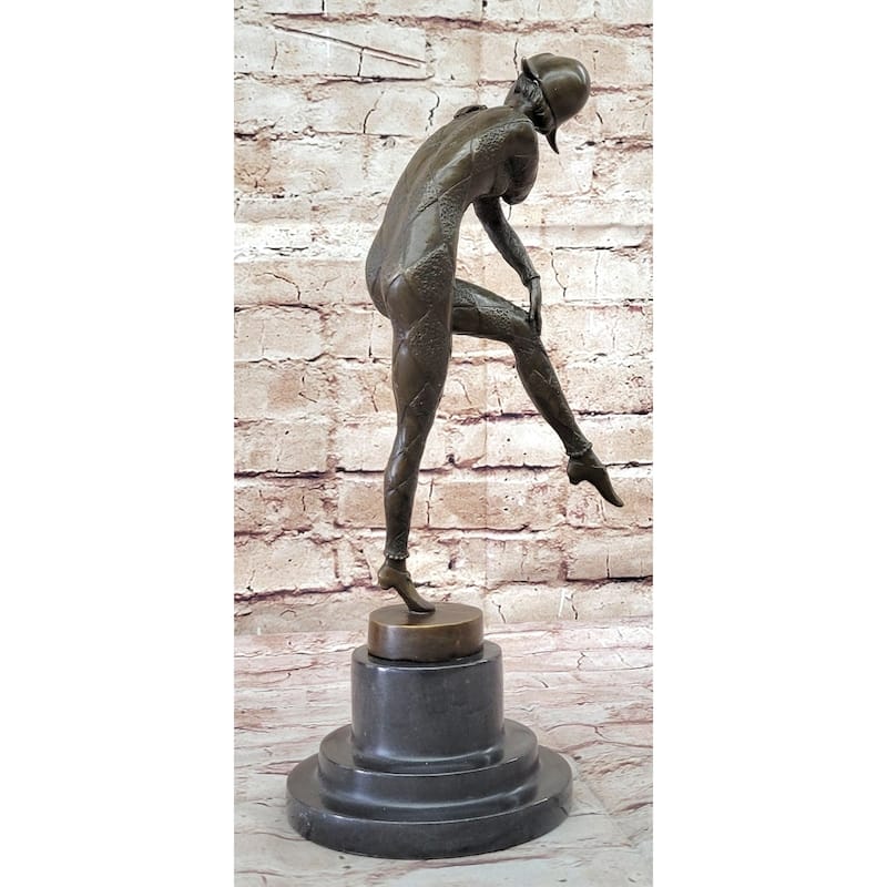 Dancer By D.H. Chiparus Bronze Sculpture Art Nouveau Figure Home Decor