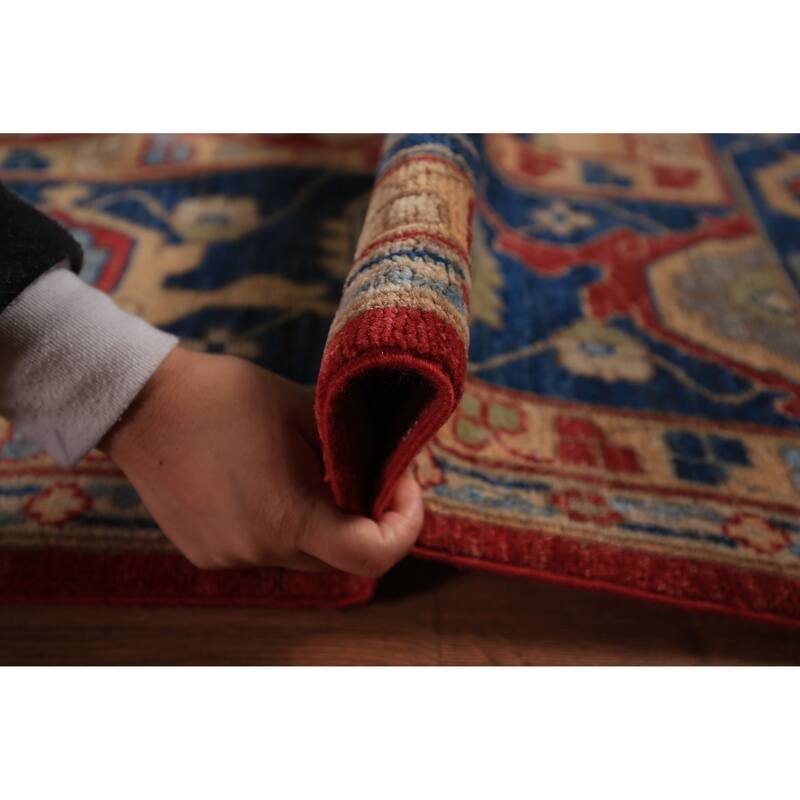 Heriz Serapi Vegetable Dye Area Rug Handmade Wool Carpet - 9'1" x 12'0"