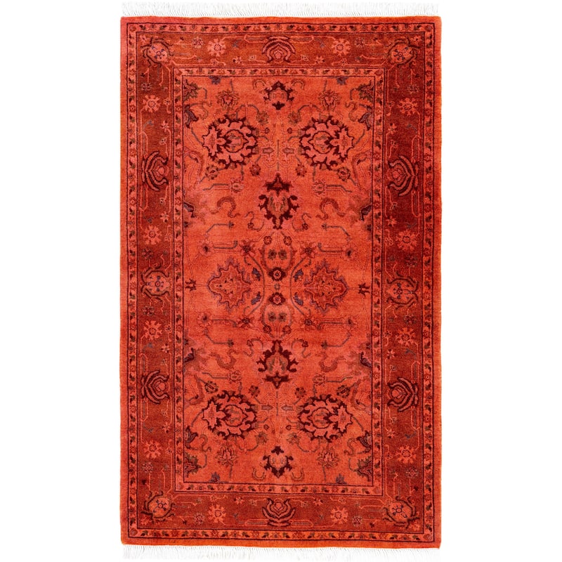 Overdyed One-of-a-Kind Hand-Knotted Area Rug - Pink - 2' 7" x 4' 3"