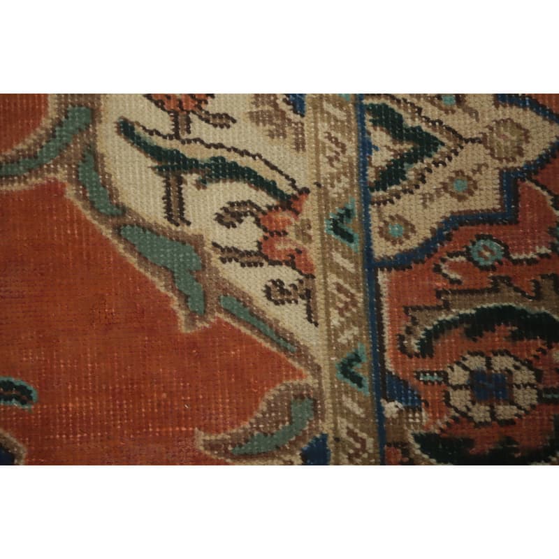 Hand Knotted Oriental 100% Wool Carpet Traditional Medallion Oranges & Rust Tabriz Area Rug - 5' 10'' X 4' 5''