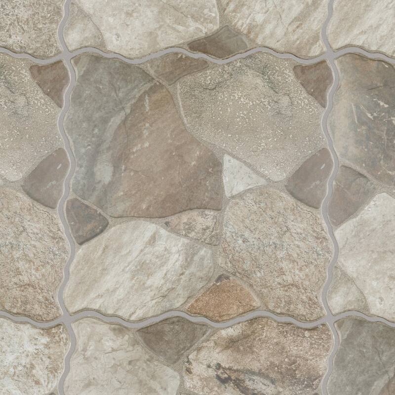 Merola Tile Canet Gris 17" x 17" Porcelain Floor and Wall Tile