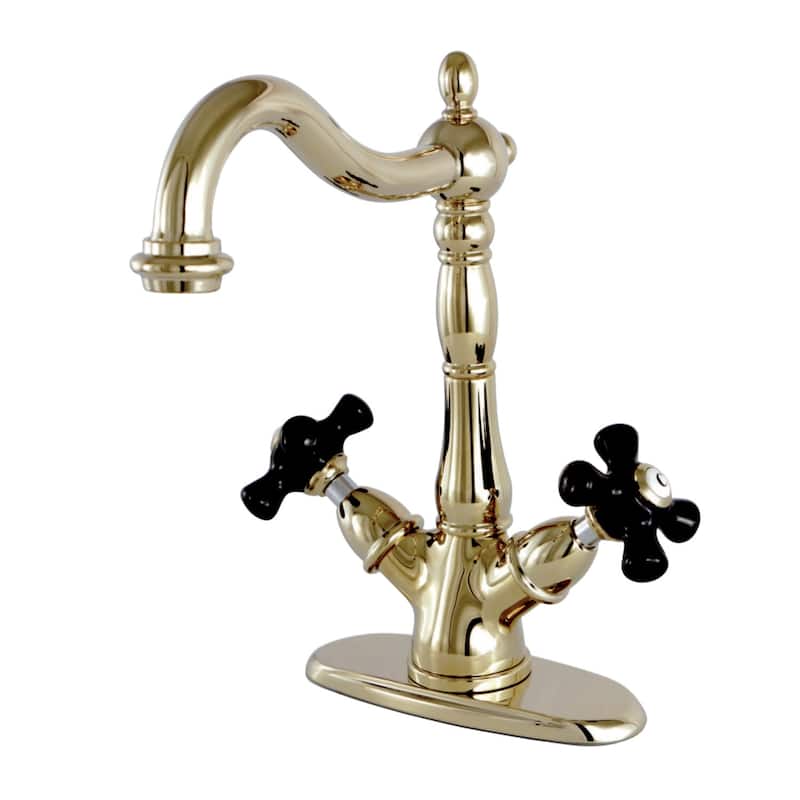 Kingston Brass Duchess 1.2 GPM Widespread Bathroom Faucet - Includes - Polished Brass