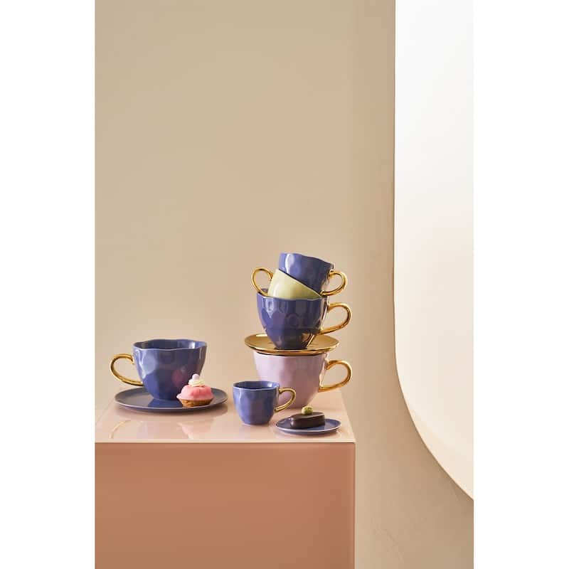 Good Morning Cup Tea Purple Blue - ND