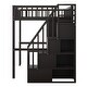 preview thumbnail 20 of 53, Loft Bed with Bookshelf,Drawers,Desk,and Wardrobe