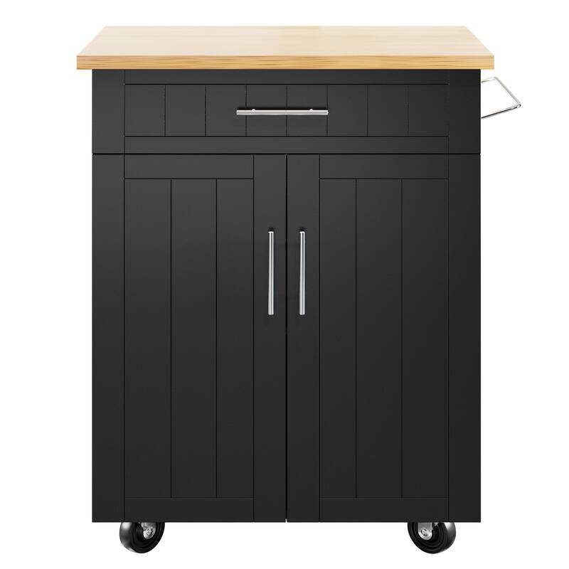 Futzca Kitchen Island Cart with Counter Space - Black