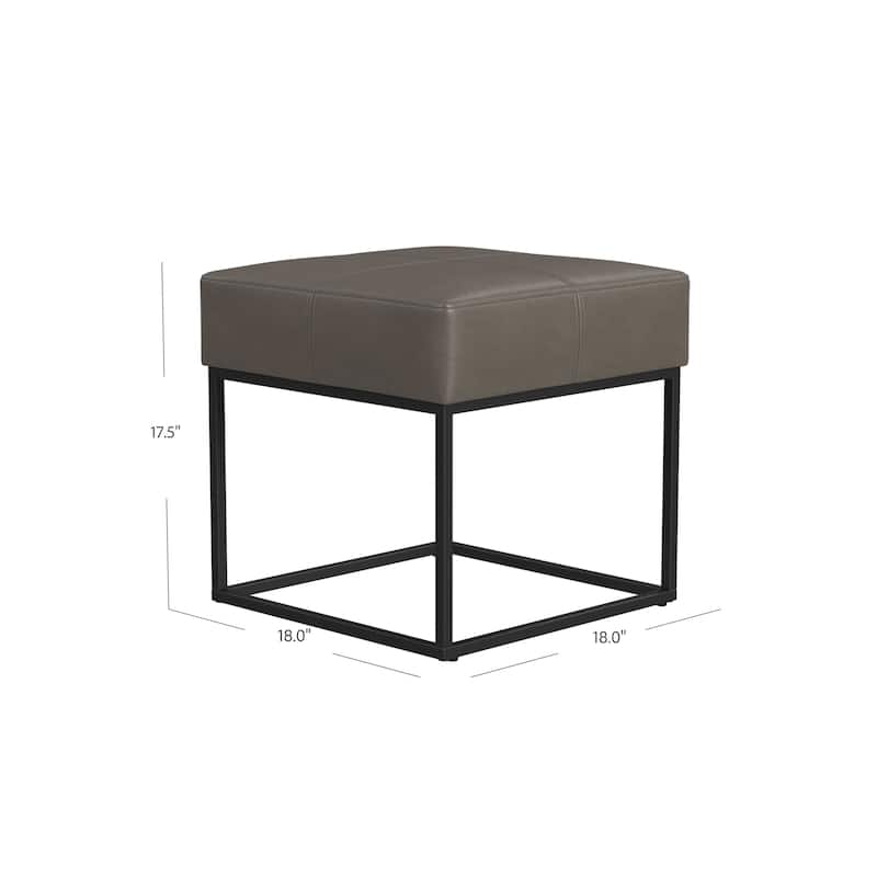 HomePop Square Metal Frame Ottoman