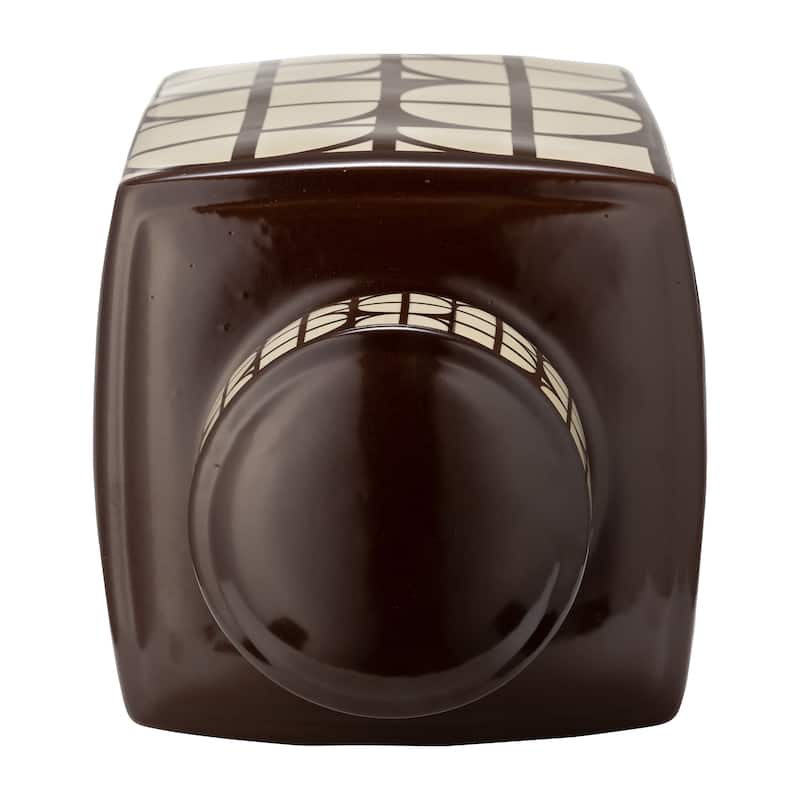 Sagebrook Home Ceramic Square Jar with Lid