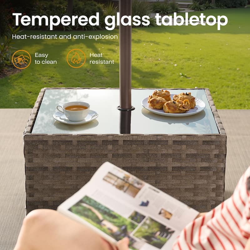 ​​OVIOS Square Umbrella Coffee Table​​