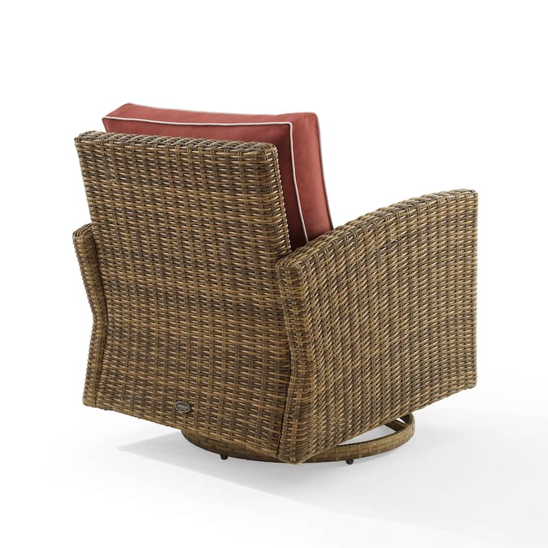 Crosley Bradenton Outdoor Wicker Swivel Rocker Chair