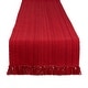 preview thumbnail 1 of 73, DII Variegated Taupe Fringe Table Runner 13x72 Table Runner, 13x108" - Tango Red