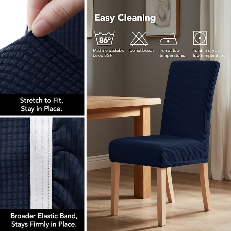 Deconovo Universal Soft Stretch Chair Slipcovers Set of 6