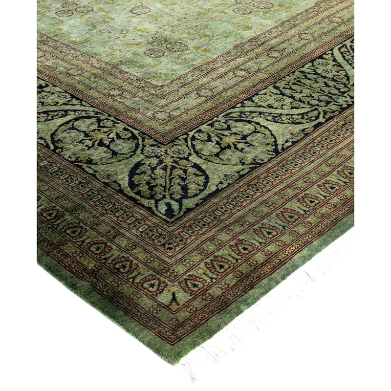 Overdyed One-of-a-Kind Hand-Knotted Area Rug - Green - 8' 2" x 10' 4"