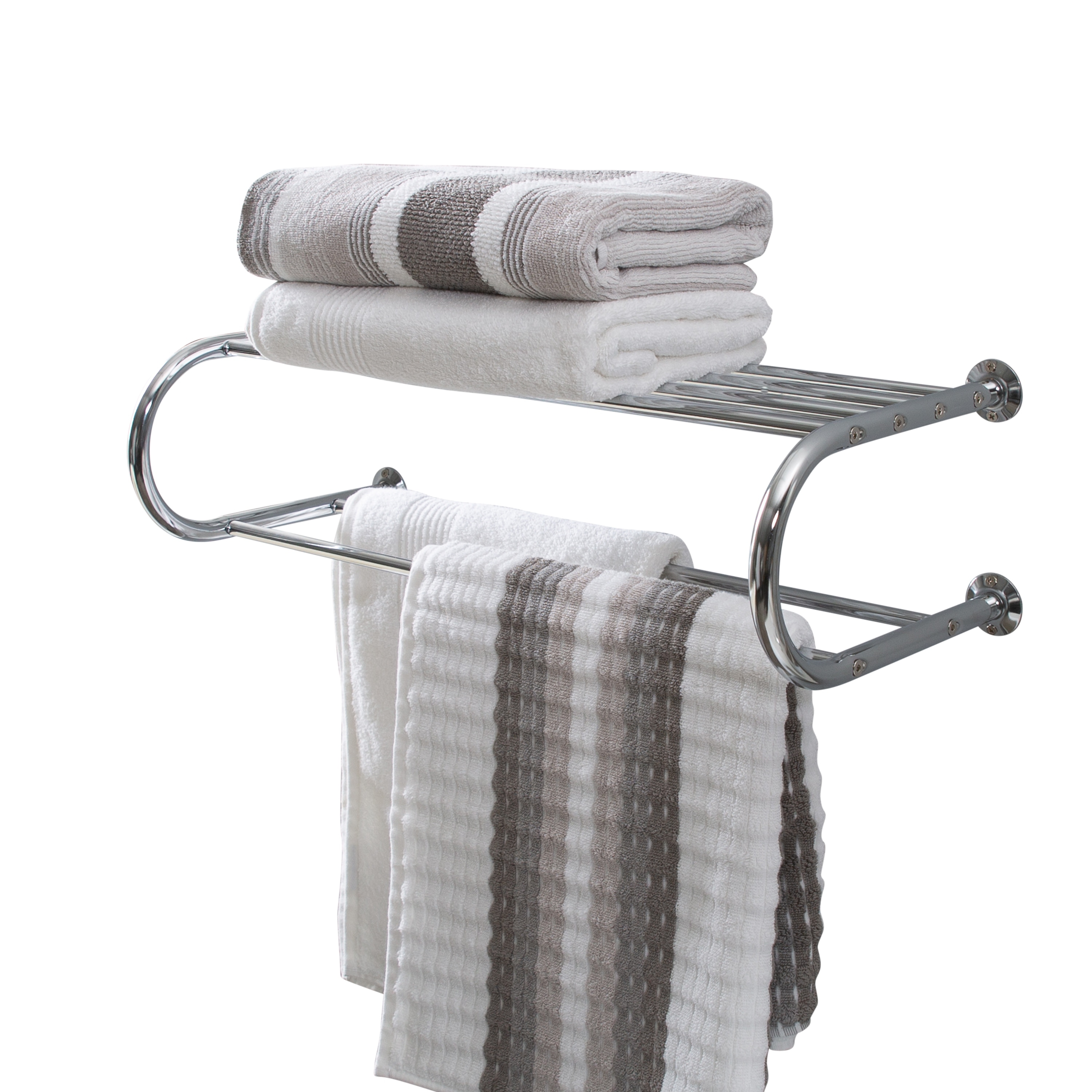 ClosetMaid Silver Chrome Steel 6-hook Towel Rack - Bed Bath & Beyond -  11966734