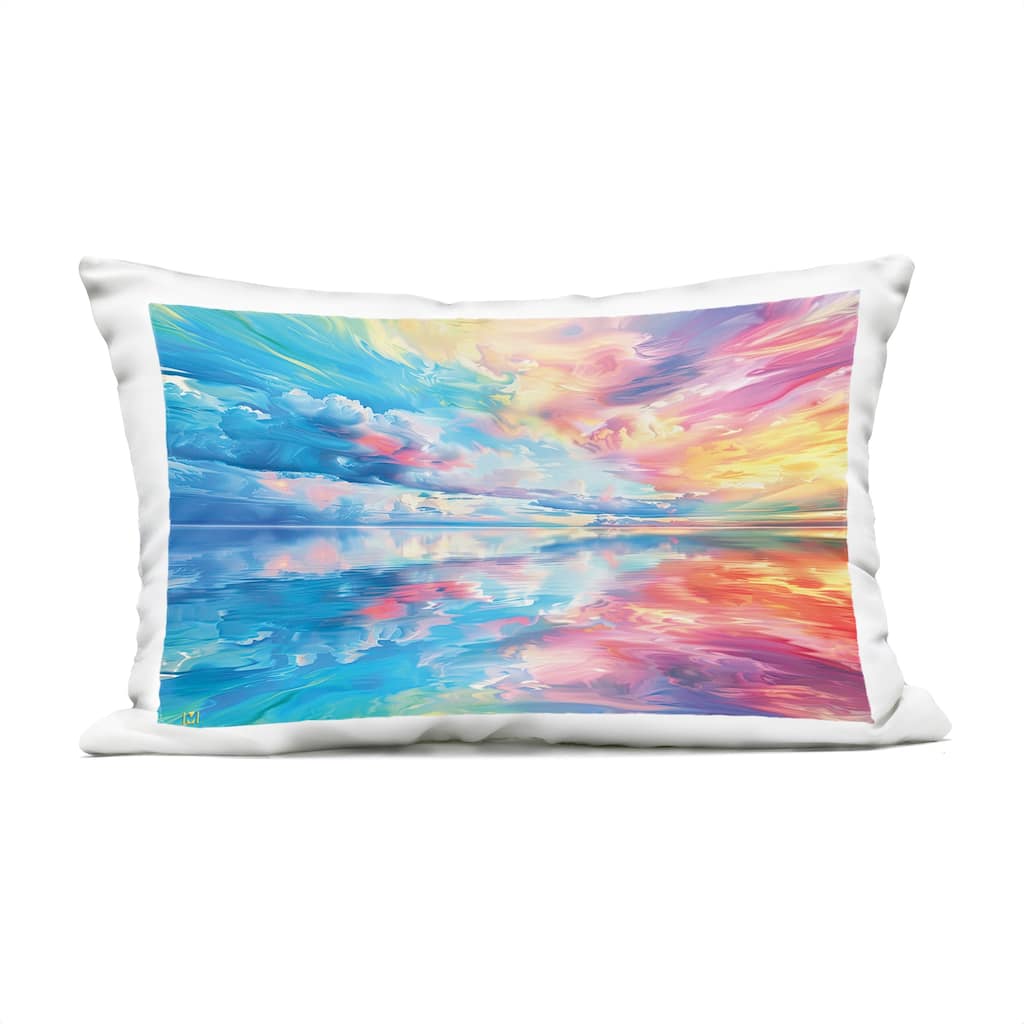 Stupell Prismatic Rainbow Sunset Printed Outdoor Throw Pillow Design by Michael Ward