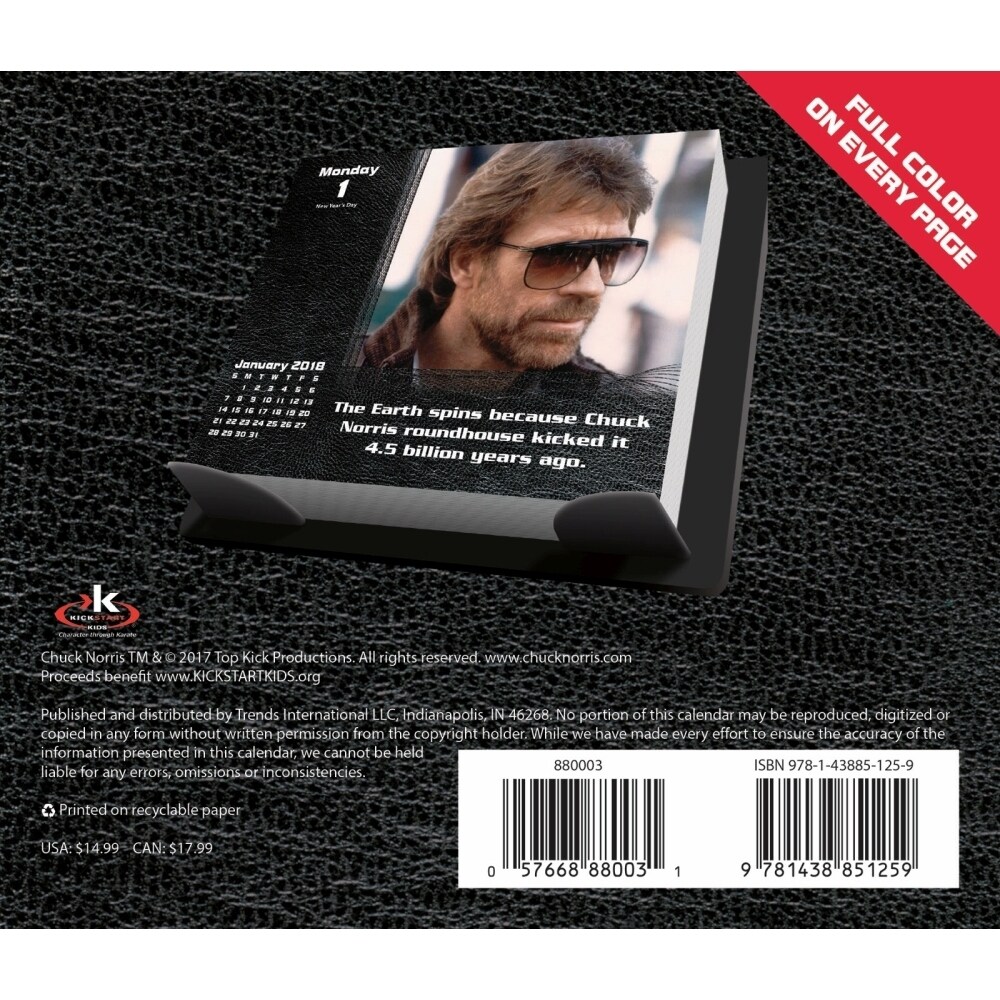 Shop Chuck Norris Desk Calendar Male Movie Stars By Trends