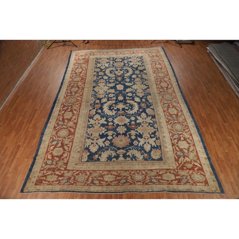 Pre-1900 Antique Vegetable Dye Sultanabad Persian Wool Carpet - 10'9" x 18'10"