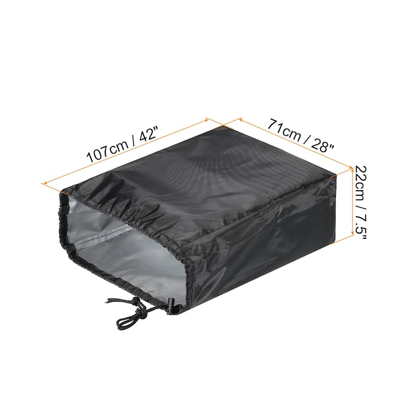28 x 8.67 x 42 Inch Outdoor Zero Gravity Folding Chair Protection Covers, Black - Black