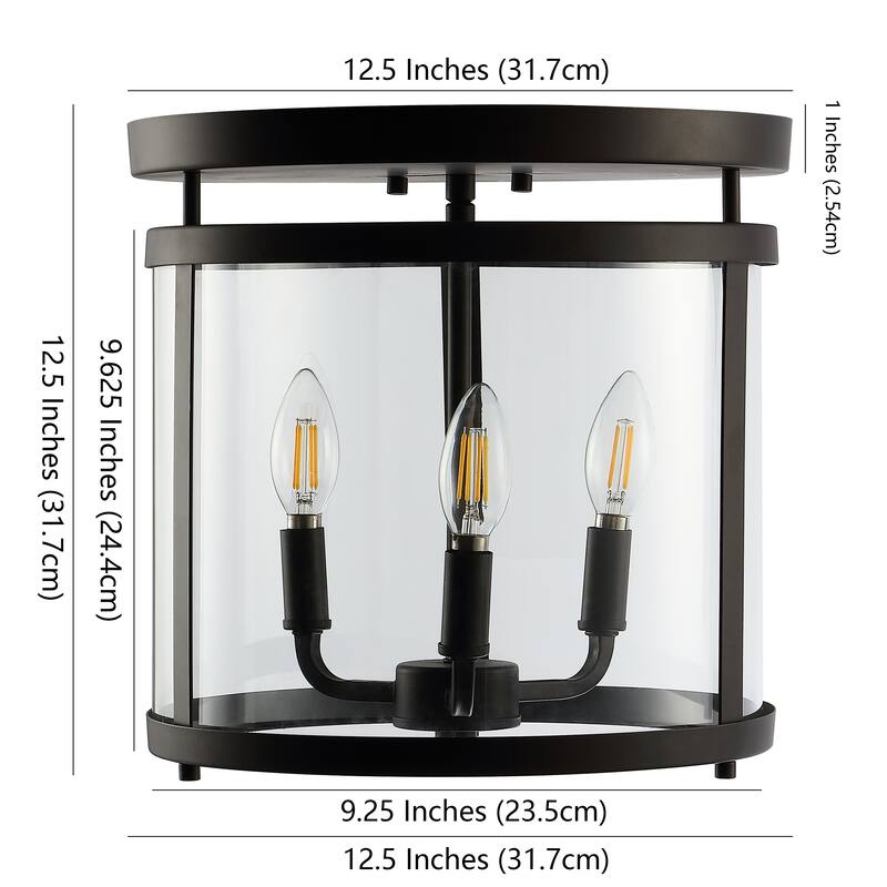 Ciel Farmhouse LED Flush Mount, Oil Rubbed Bronze by JONATHAN Y