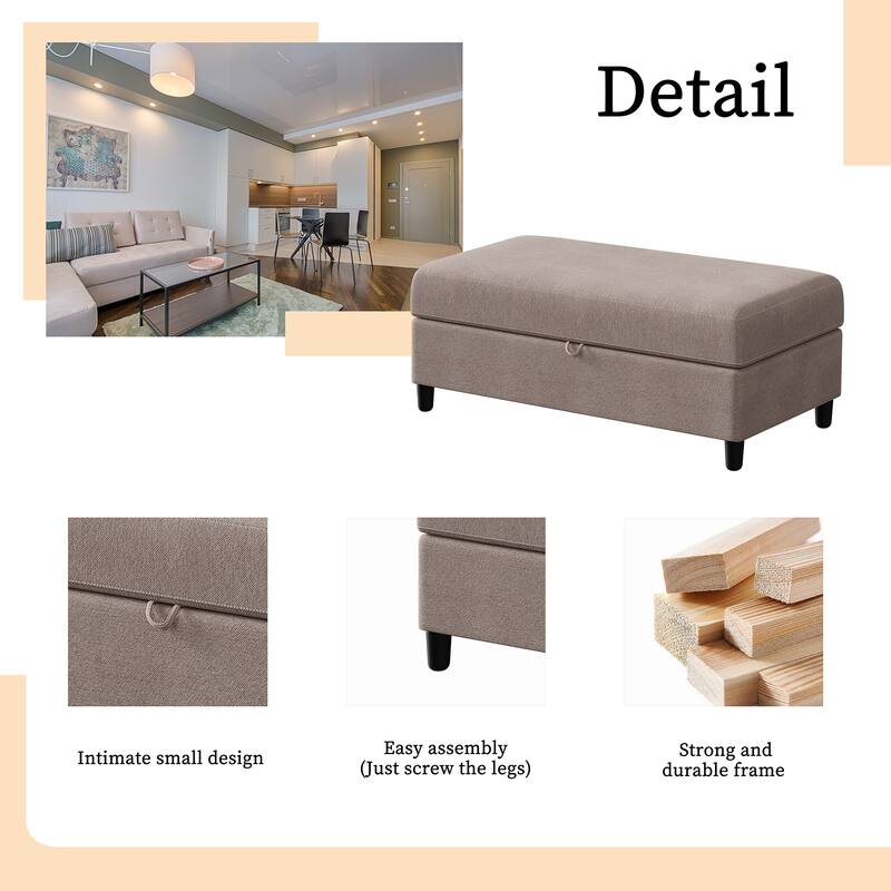 Futzca Modern L-shaped Convertible Sectional Sofa w/ Reversible Chaise