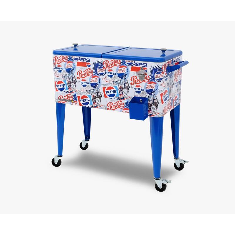 Permasteel 80-Qt Classic Outdoor Rolling Patio Cooler with Wheels - Multi